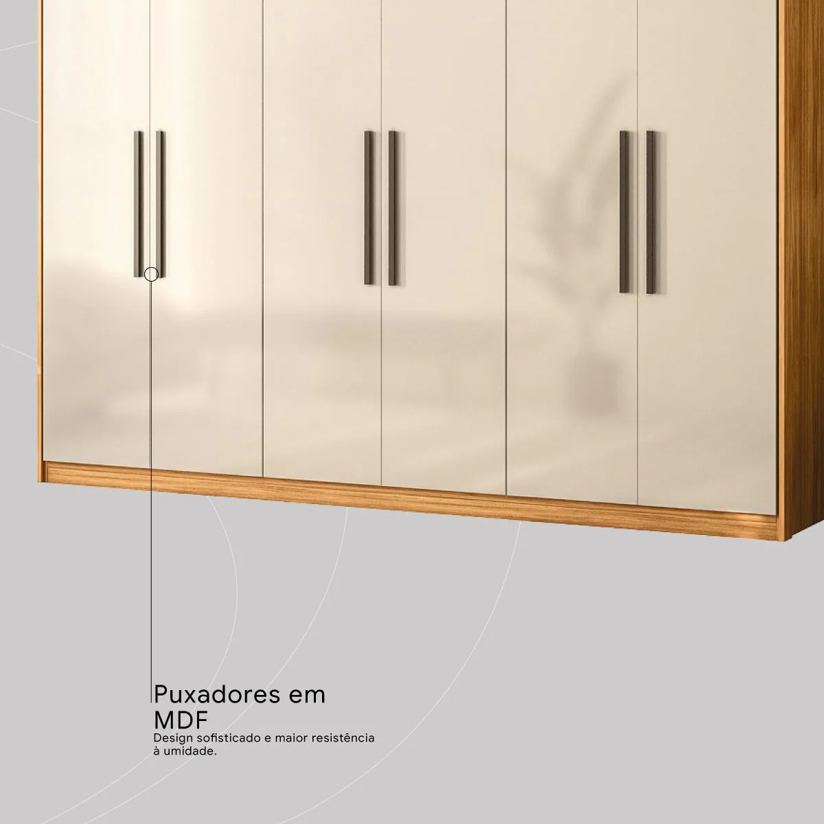 Guarda-Roupa 6 Portas Venice 2,41 m Cinamon Touch/Off White – DEMÓBILE