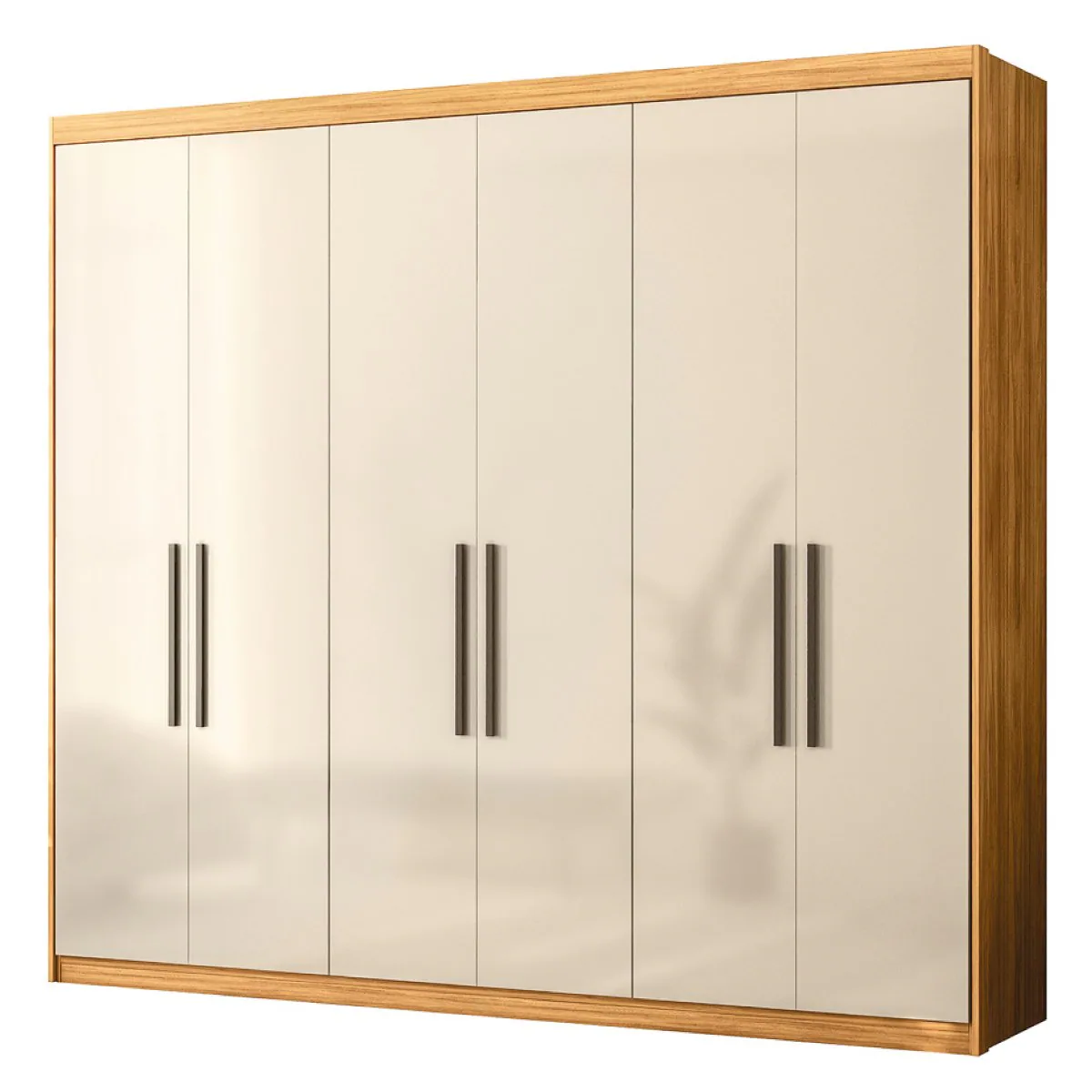 Guarda-Roupa 6 Portas Venice 2,41 m Cinamon Touch/Off White – DEMÓBILE