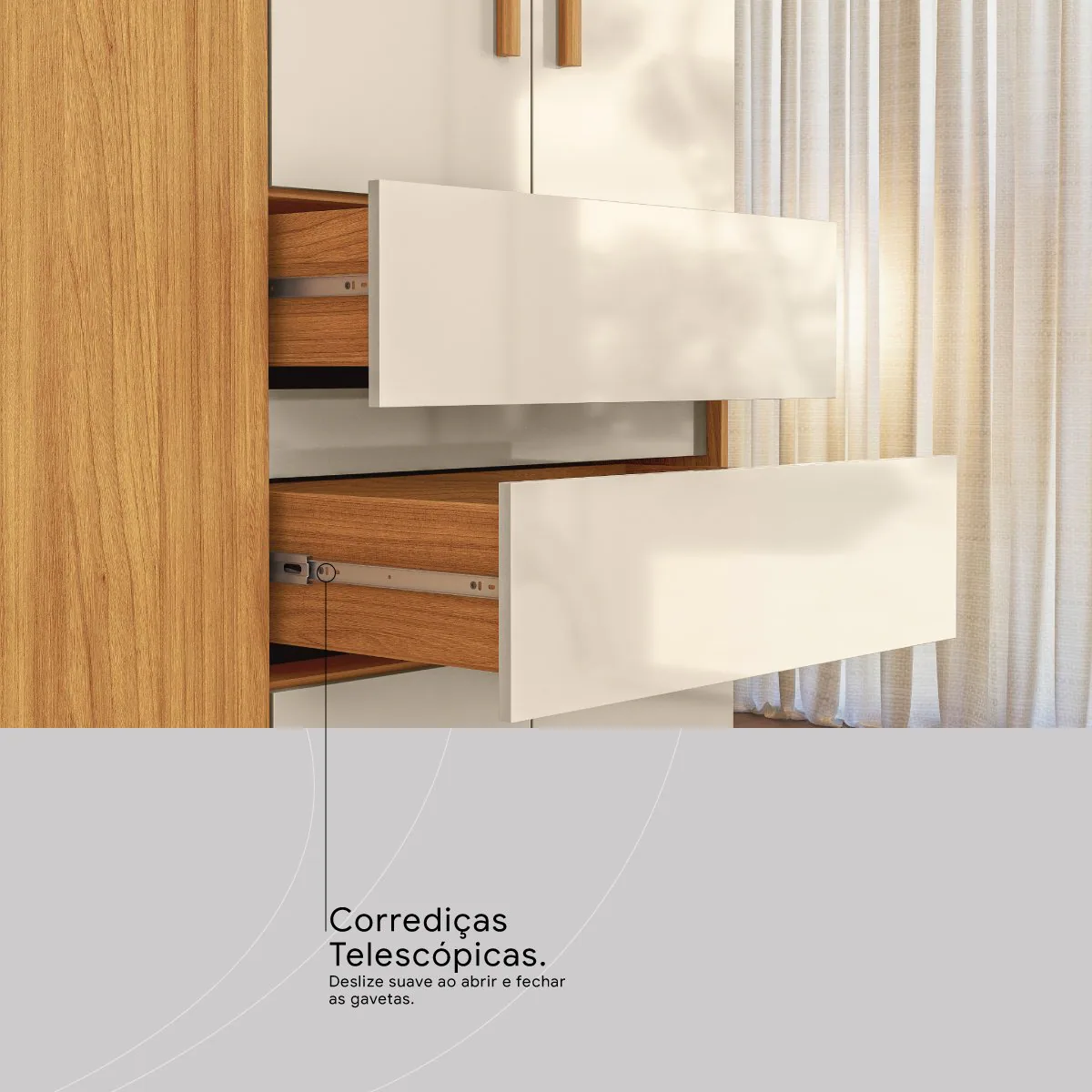 Guarda-Roupa 10 Portas Vizanno 1,80 m Cinamon Touch/Off White – DEMÓBILE