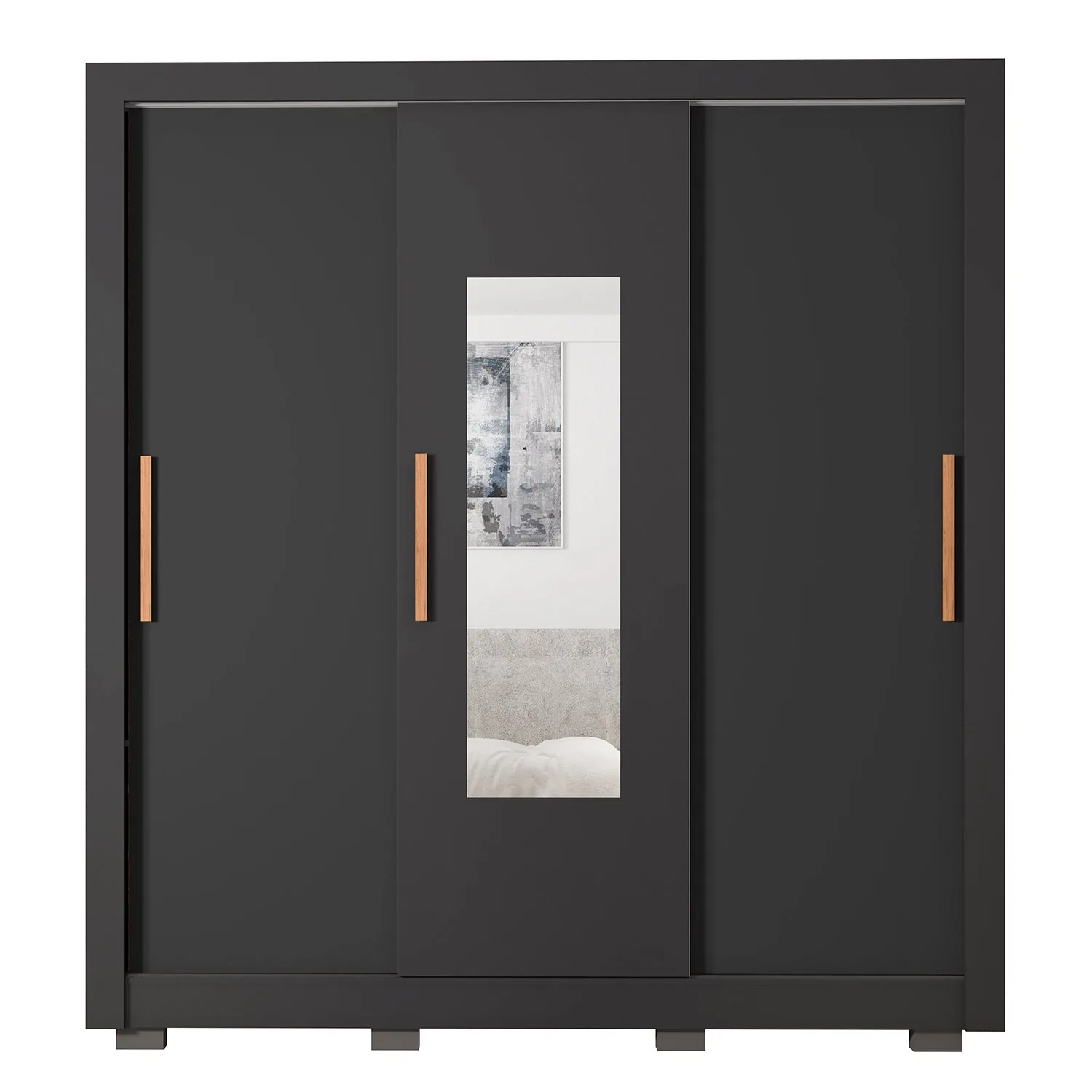 Guarda-Roupa 3 Portas Chile 1,914 m Preto – CAEMMUN MOVELARIA