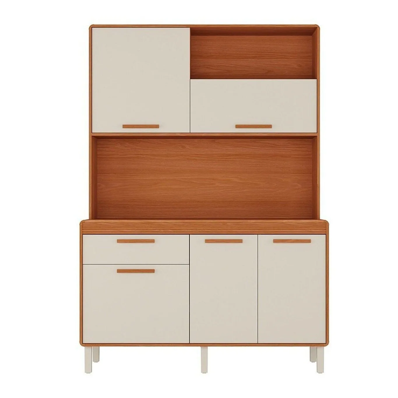 Kit Cozinha Dunas 1,40 m Cinamomo/Off White – ITATIAIA