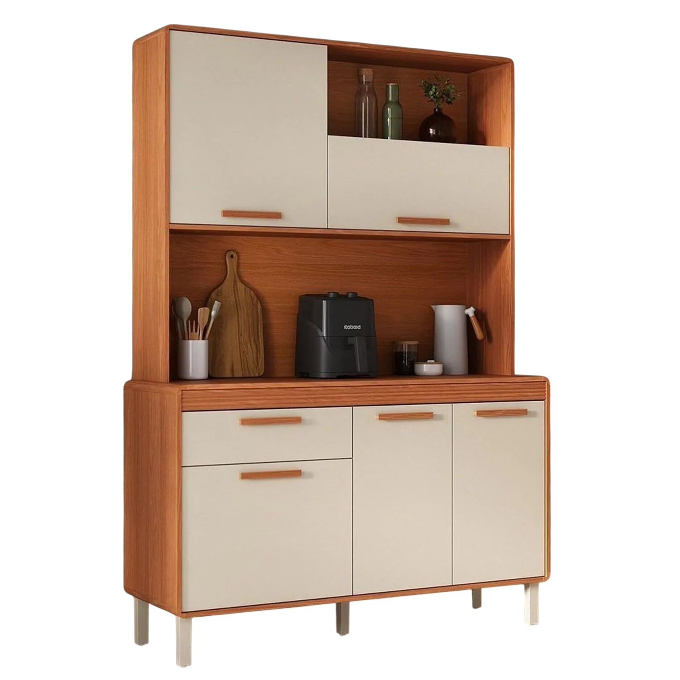 Kit Cozinha Dunas 1,40 m Cinamomo/Off White – ITATIAIA