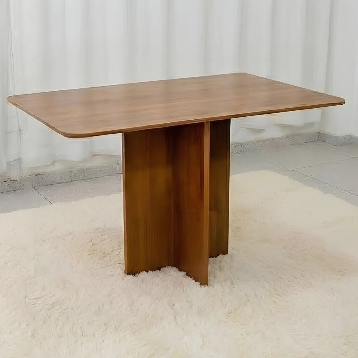 Mesa Salinas 160 (Tampo Londres s/ vidro) Cinamomo – CEL MÓVEIS