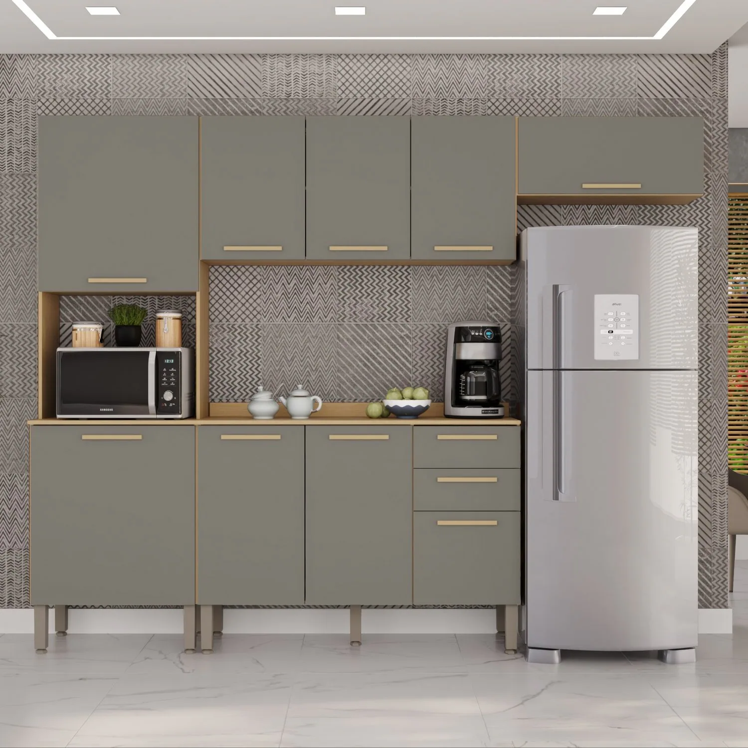 Cozinha Completa New Valência Jequitibá/Granizo – SALLÊTO