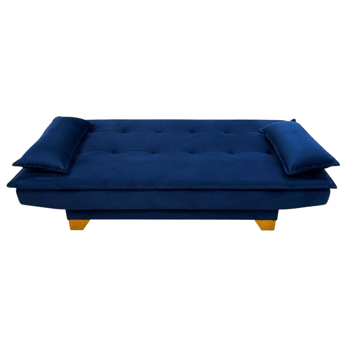 Sofá Cama Veneza 1,88 m Veludo Azul 185 – TOP ESTOFADOS