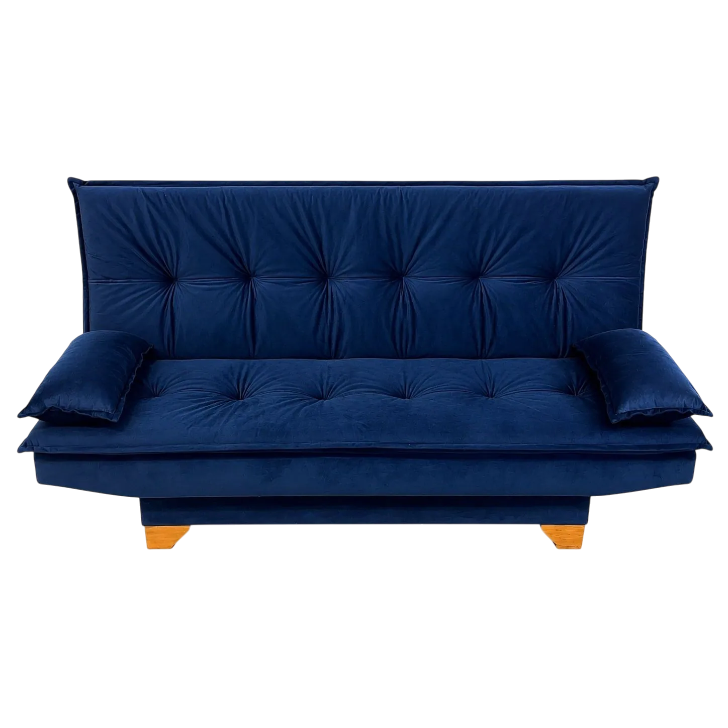 Sofá Cama Veneza 1,88 m Veludo Azul 185 – TOP ESTOFADOS