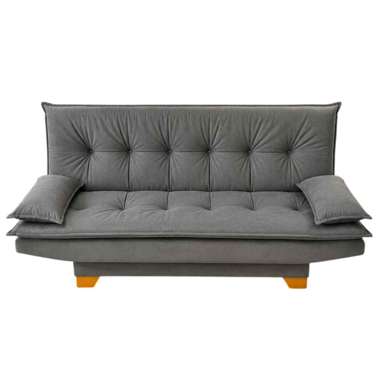 Sofá Cama Veneza 1,88 m Veludo Cinza 195 – TOP ESTOFADOS