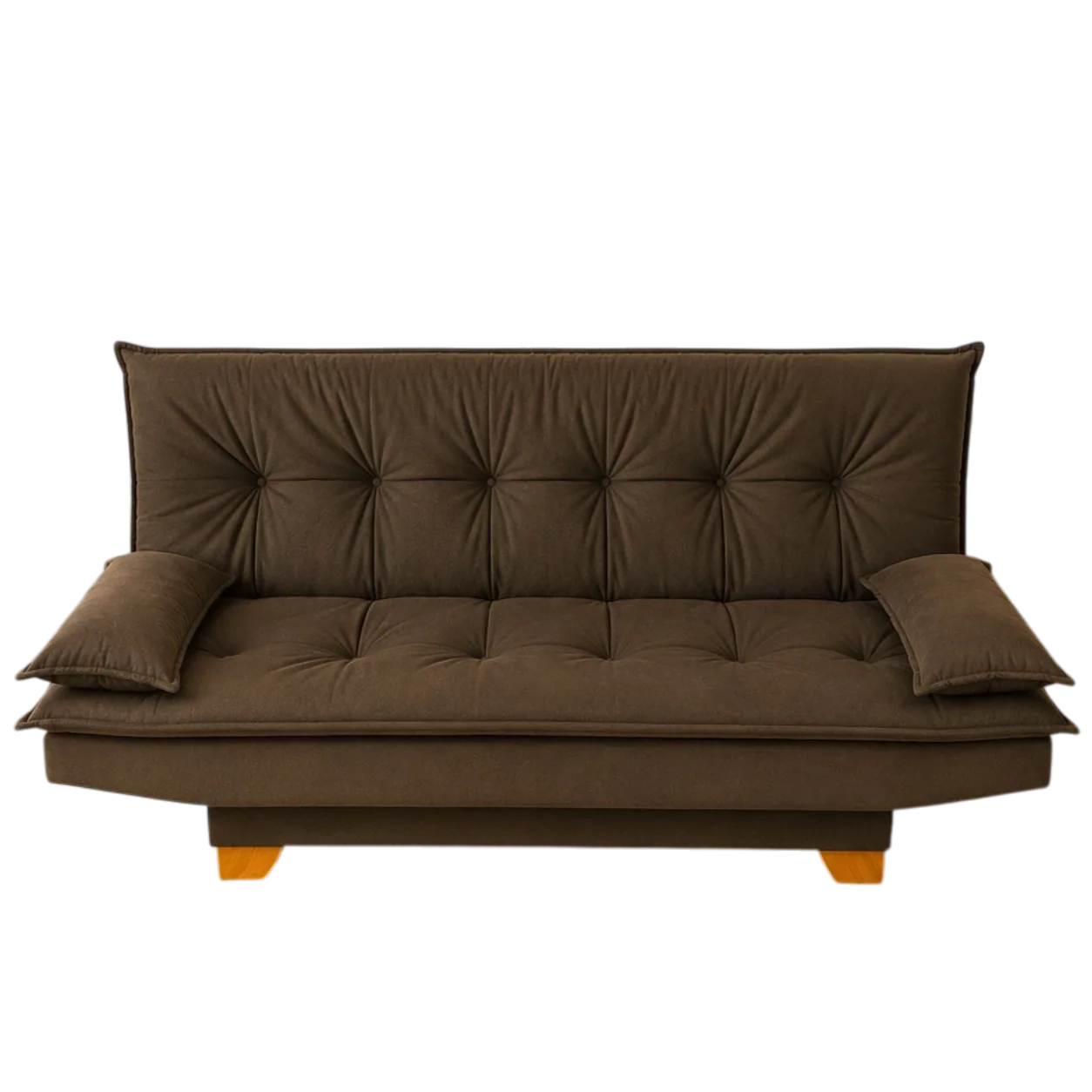 Sofá Cama Veneza 1,88 m Veludo Marrom 193 – TOP ESTOFADOS