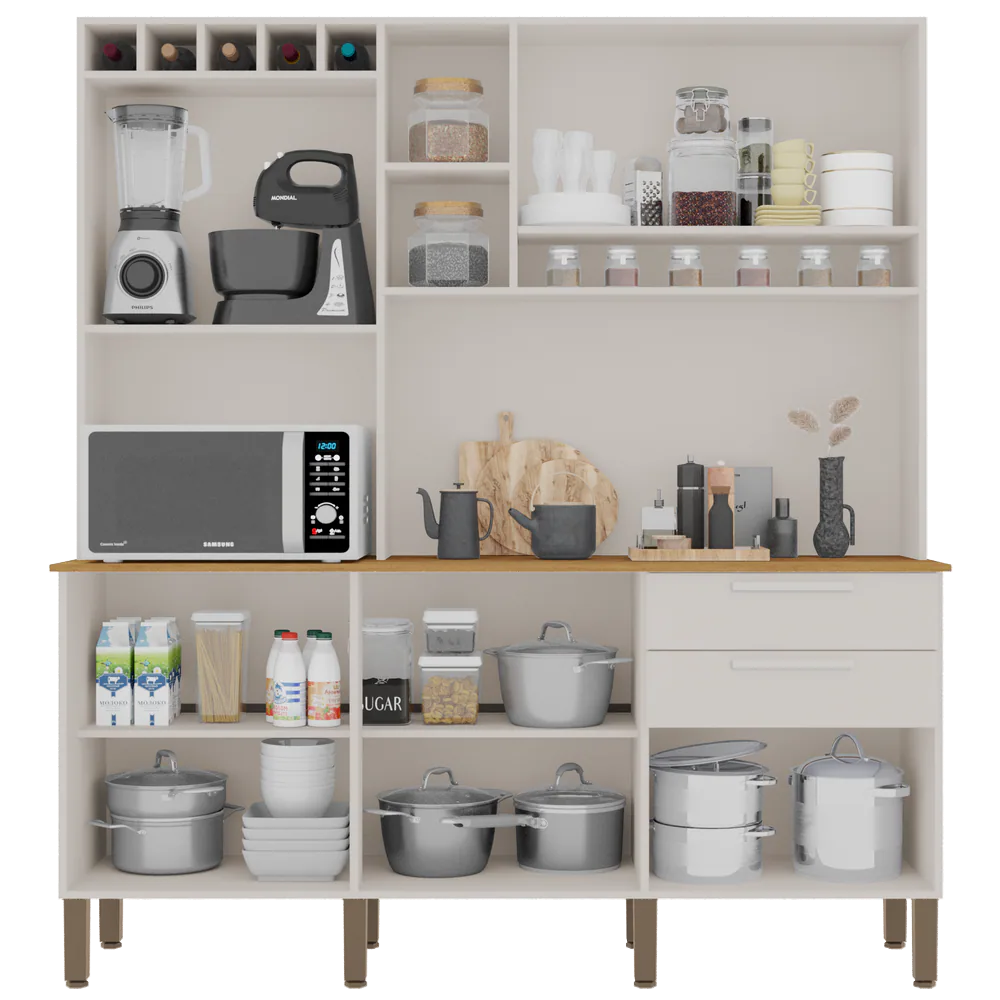 Kit Cozinha New Topázio 1,65 m Branco – SALLÊTO