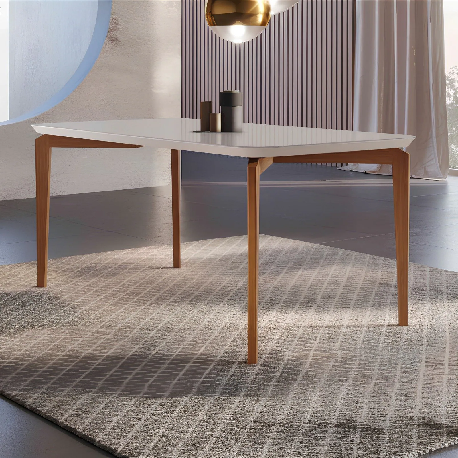 Mesa Roma 160 Canela/Off White – SALA VIP MOVELARIA