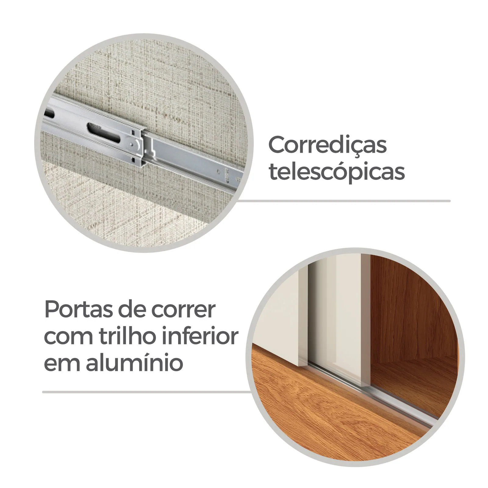 Guarda-Roupa 3 Portas (com Espelho) Capri 1,70 m Cinamomo/Grafite/Off White – FELLICCI