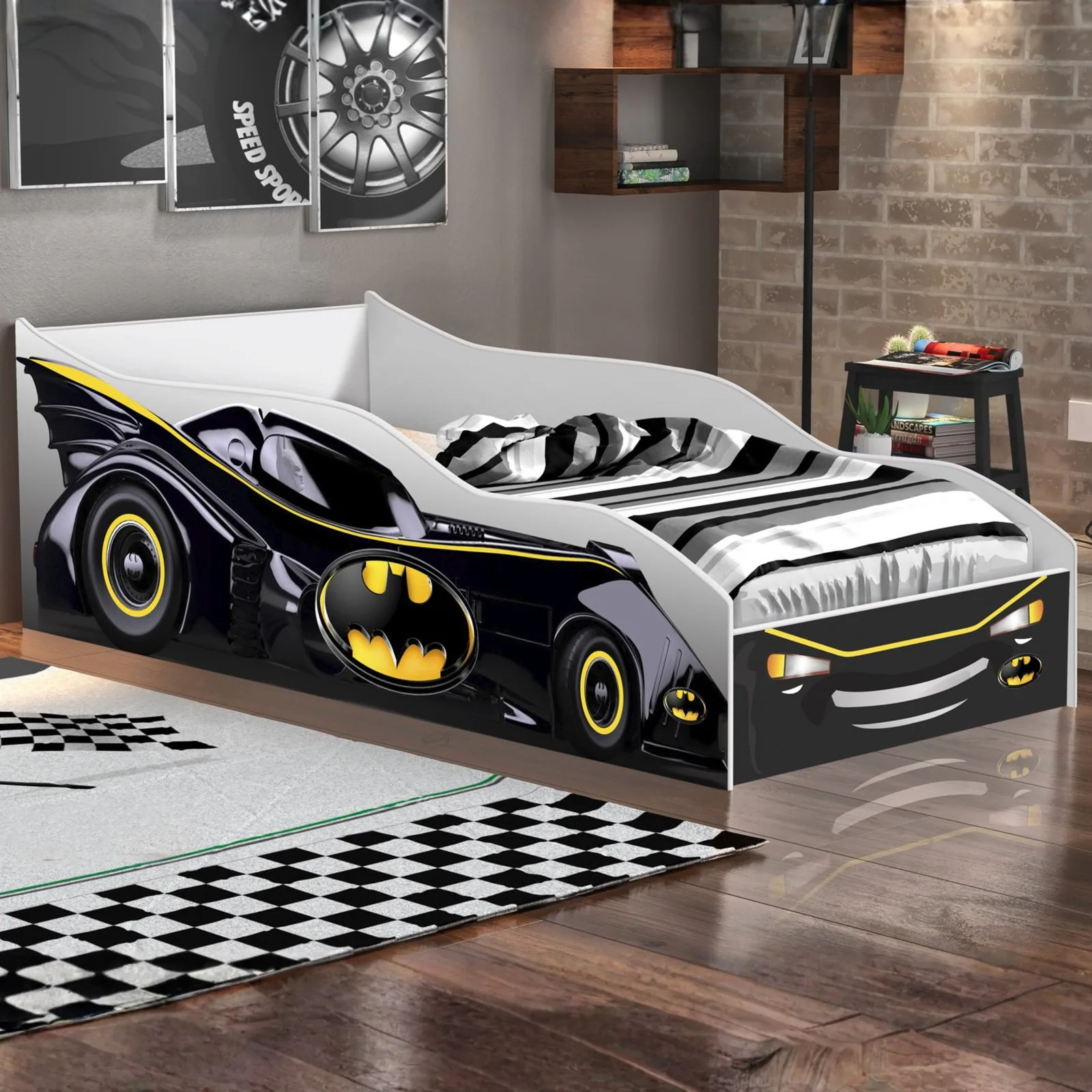 Cama Solteiro Carro Black Batman – Gabrielli