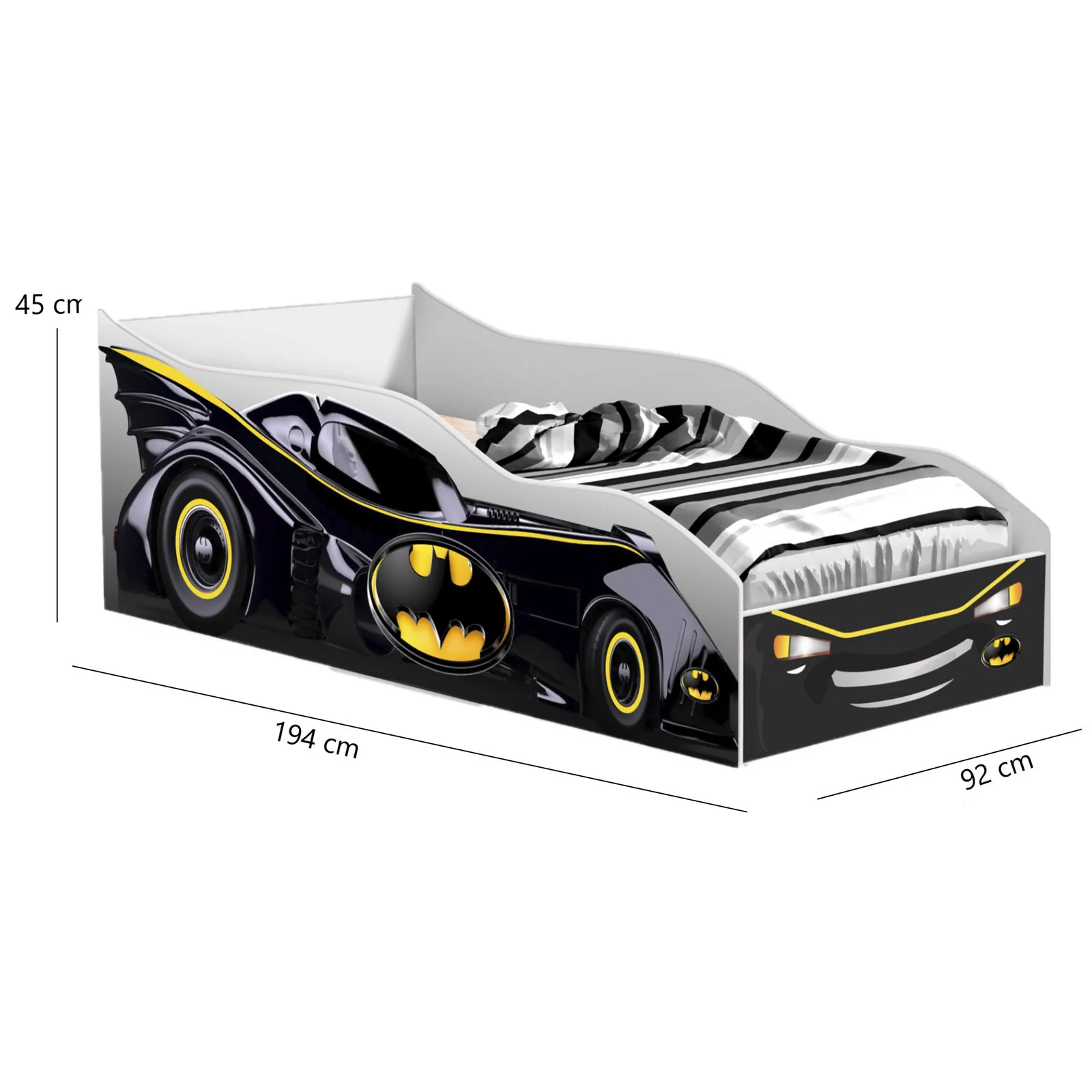 Cama Solteiro Carro Black Batman – Gabrielli