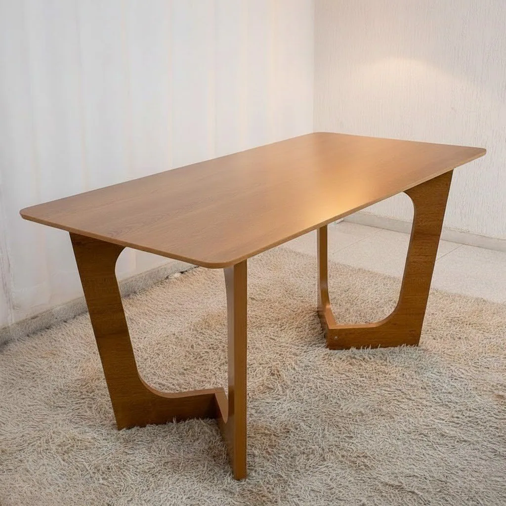 Mesa Dubai 160 (Tampo Londres s/vidro) Cinamomo – CEL MÓVEIS
