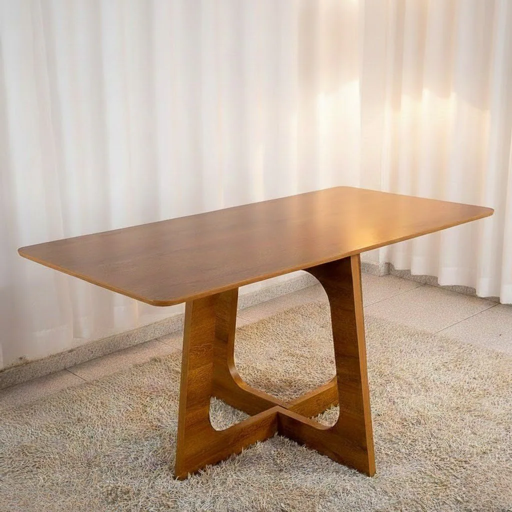 Mesa Dubai 160 (Tampo Londres s/vidro) Cinamomo – CEL MÓVEIS
