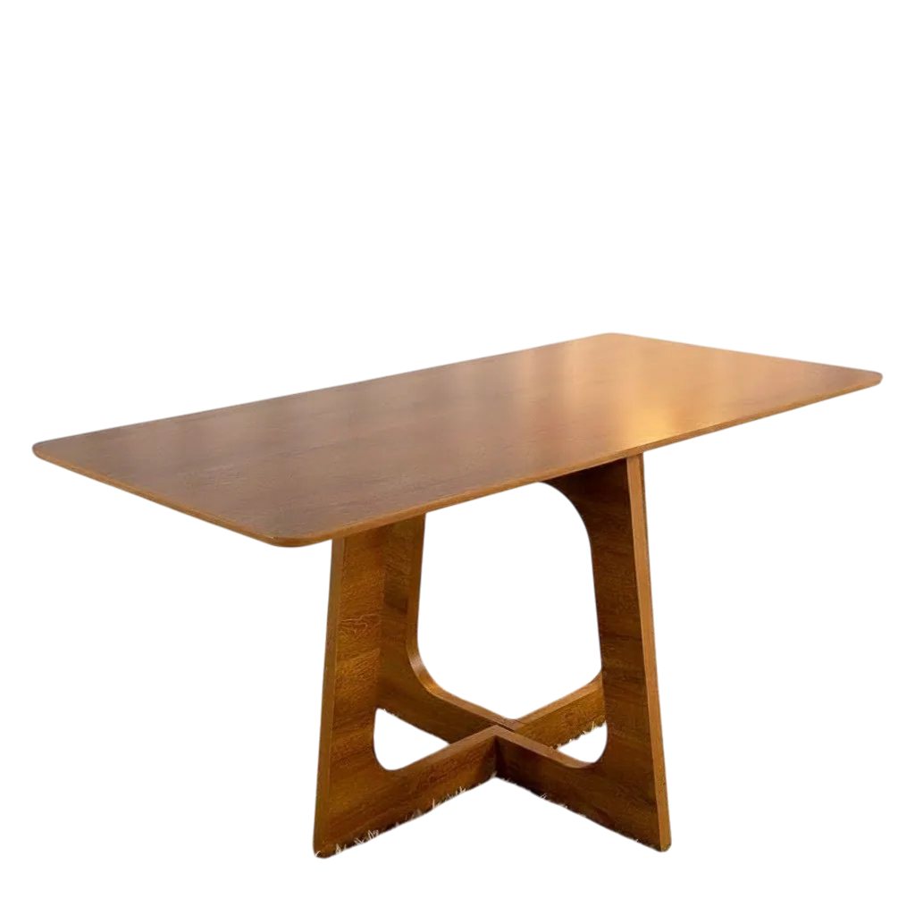 Mesa Dubai 160 (Tampo Londres s/vidro) Cinamomo – CEL MÓVEIS