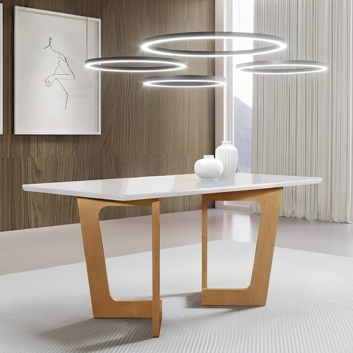 Mesa Dubai 120 (Tampo Londres) Cinamomo/Off White – CEL MOVEIS