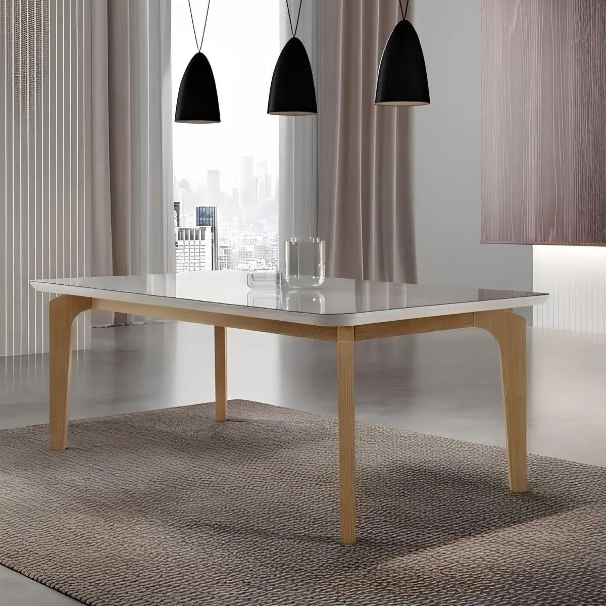 Mesa Londrina 180 Canto Copo Naturale/Off White – RUFATO