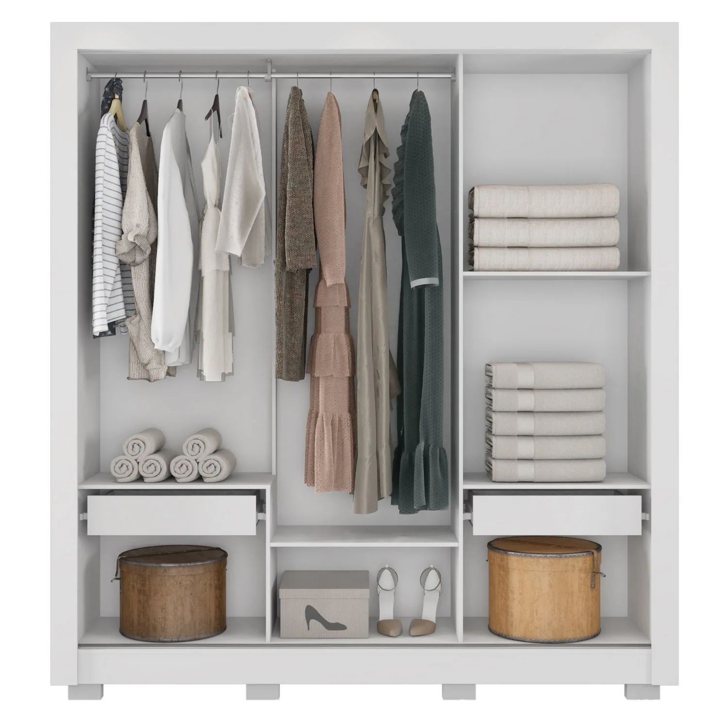 Guarda-Roupa 3 Portas Chile 1,914 m Branco – CAEMMUN MOVELARIA