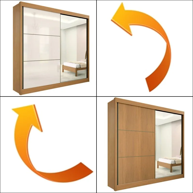 Guarda-Roupa 2 Portas Titanium 2,20 m Cinamomo/Off White/Cinamomo – D’DORO MÓVEIS