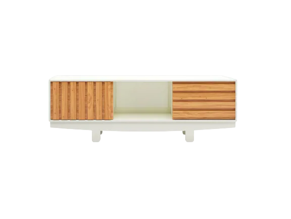 Rack até 60″ Vintage TB220 Off White/Freijó – DALLA COSTA