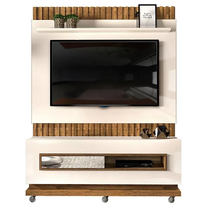 Painel + Bancada até 60″ Vitti Off White/Demolição – DJ MÓVEIS