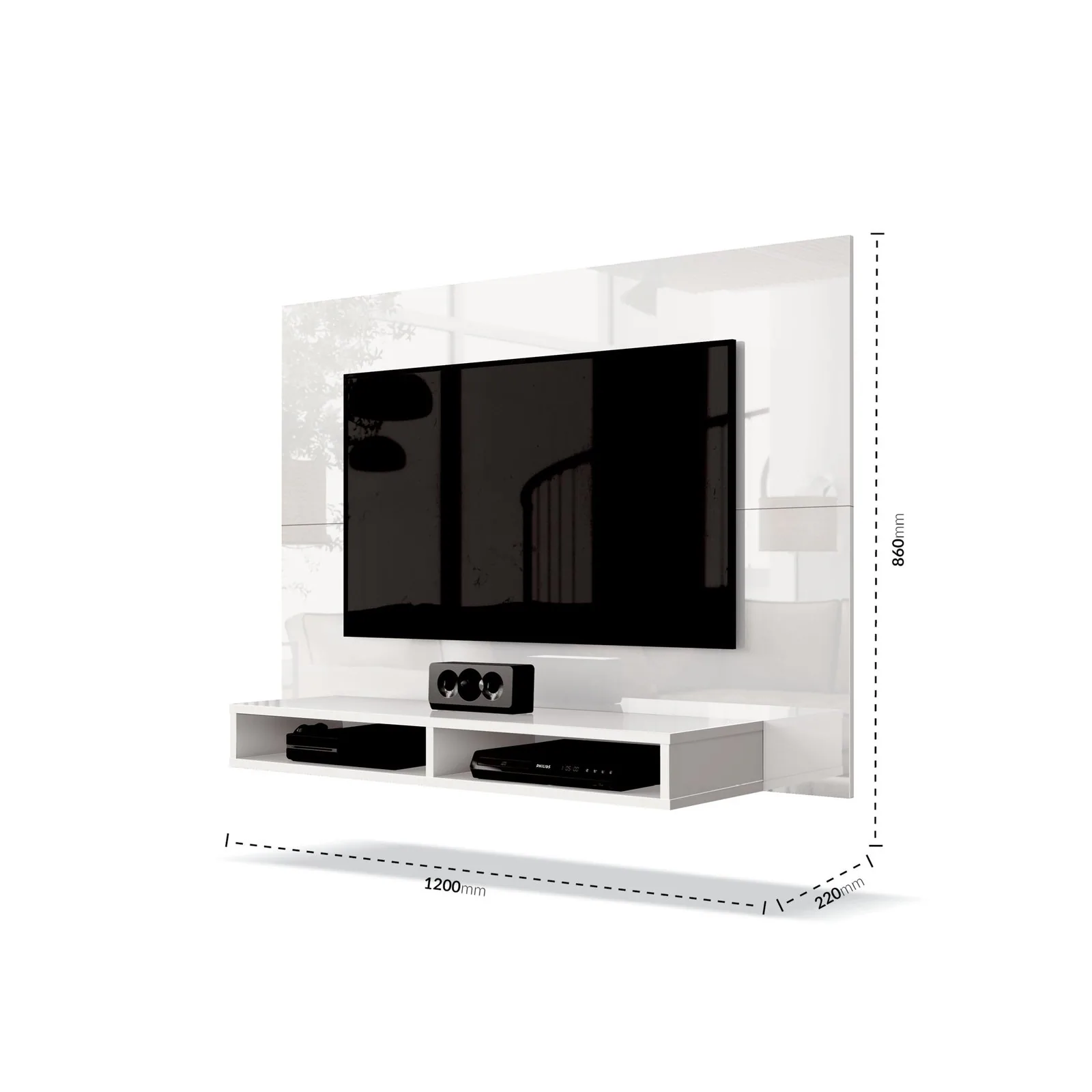 Painel até 43″ Fox New Branco – EDN MÓVEIS
