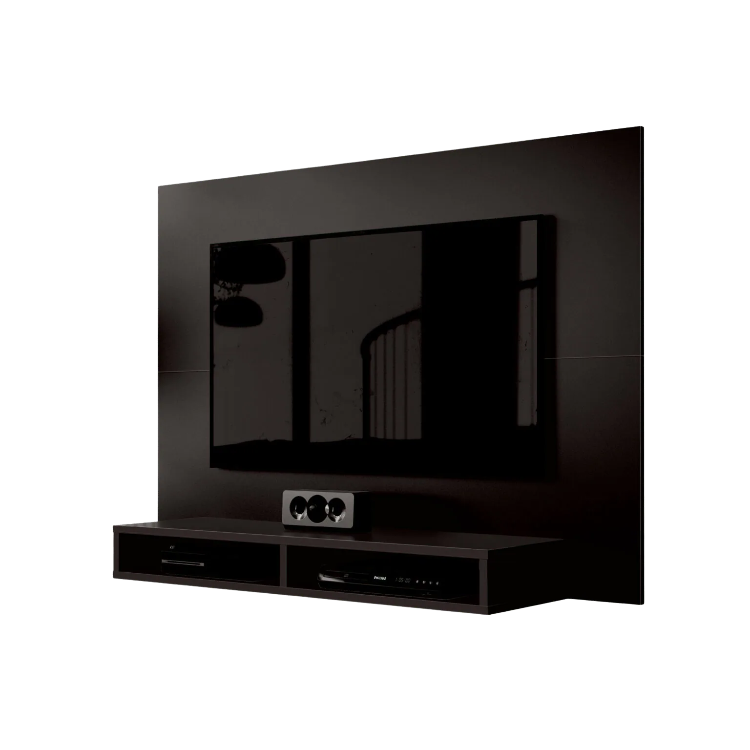 Painel até 43″ Fox New Preto – EDN MÓVEIS