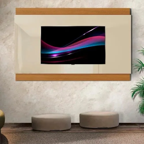 Painel até 75″ Legacy 2.0 Off White/Cedro Natural – EDN MÓVEIS