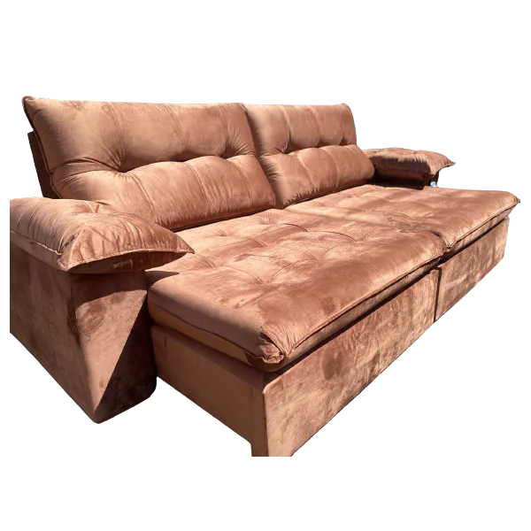 Sofá Retrátil e Reclinável México 290 Caramelo – LEO DECOR