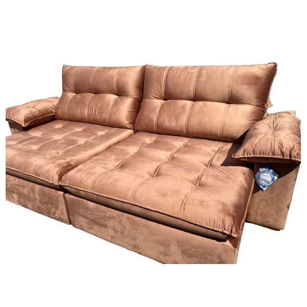 Sofá Retrátil e Reclinável México 290 Caramelo – LEO DECOR