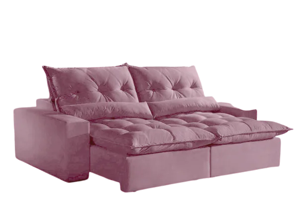 Sofá Retrátil e Reclinável Avalon 2,30 m Rosé – IMPÉRIO ESTOFADOS
