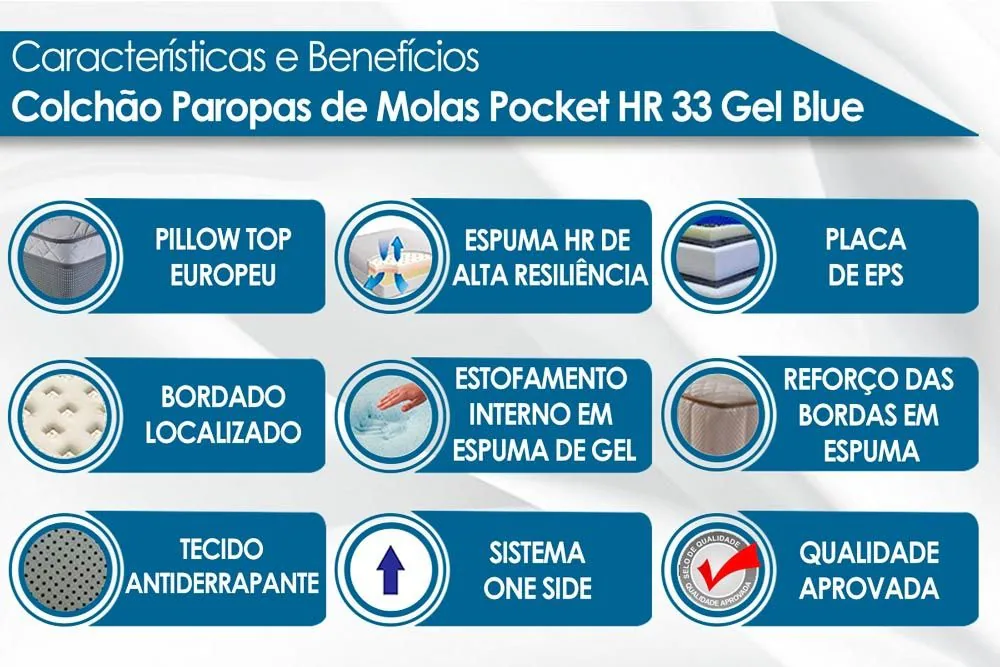 Colchão Casal Blue D33 – PAROPAS