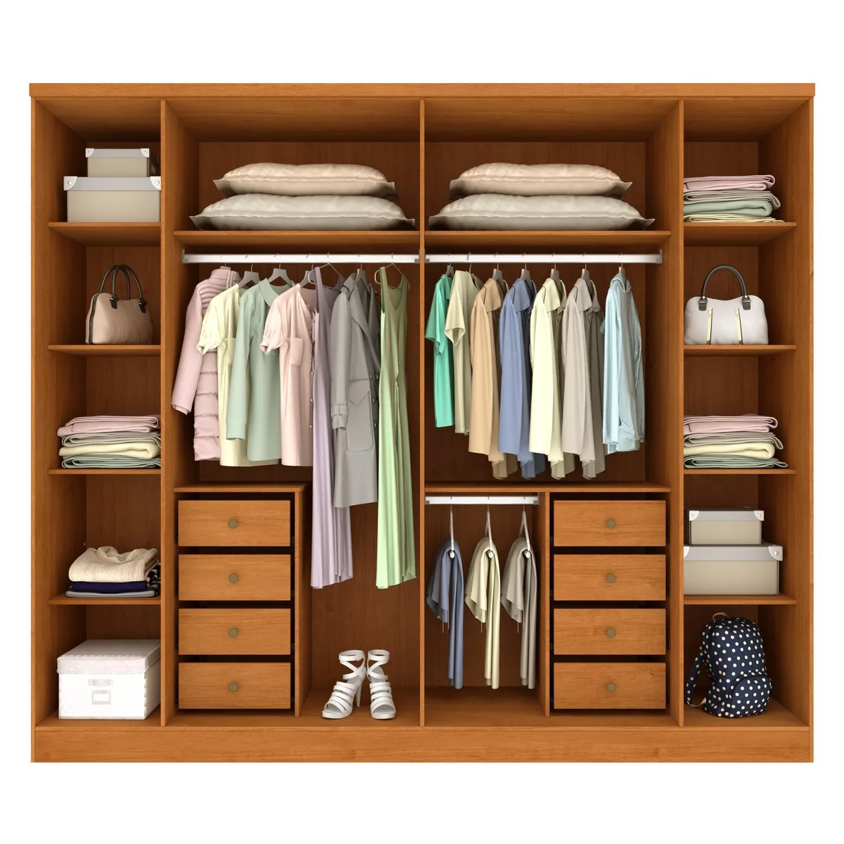 Guarda-Roupa Sevila/Aracena 2,70 m Cinamomo/Off White – Tcil