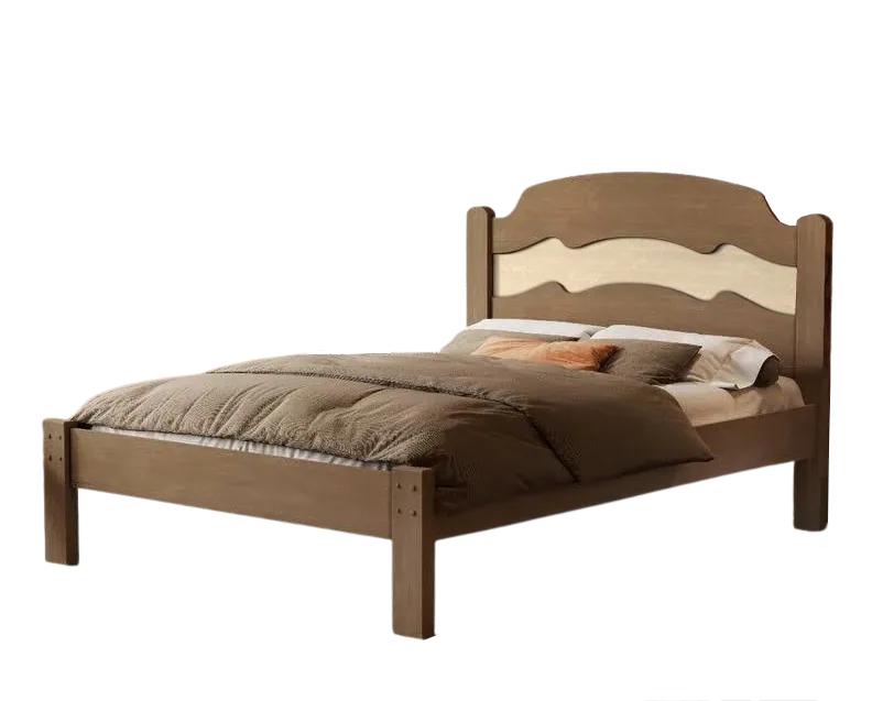 Cama Casal/Viúva Íris Castanho Wood/Avelã/Castanho Wood – VJ MÓVEIS