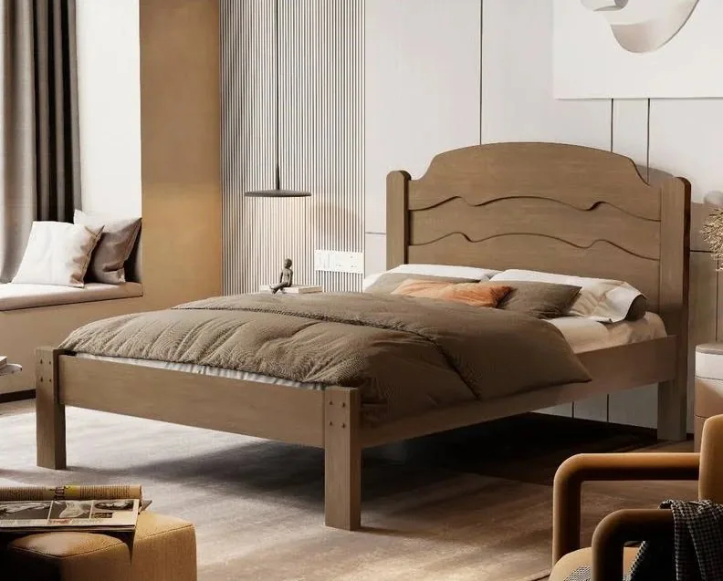 Cama Casal/Viúva Íris Castanho Wood/Avelã/Castanho Wood – VJ MÓVEIS