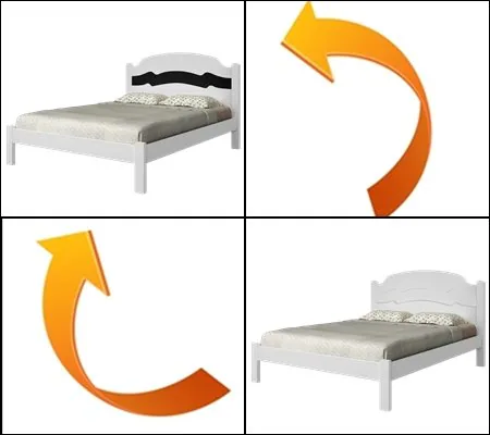 Cama Casal/Viúva Íris Branco/Preto/Branco – VJ MÓVEIS