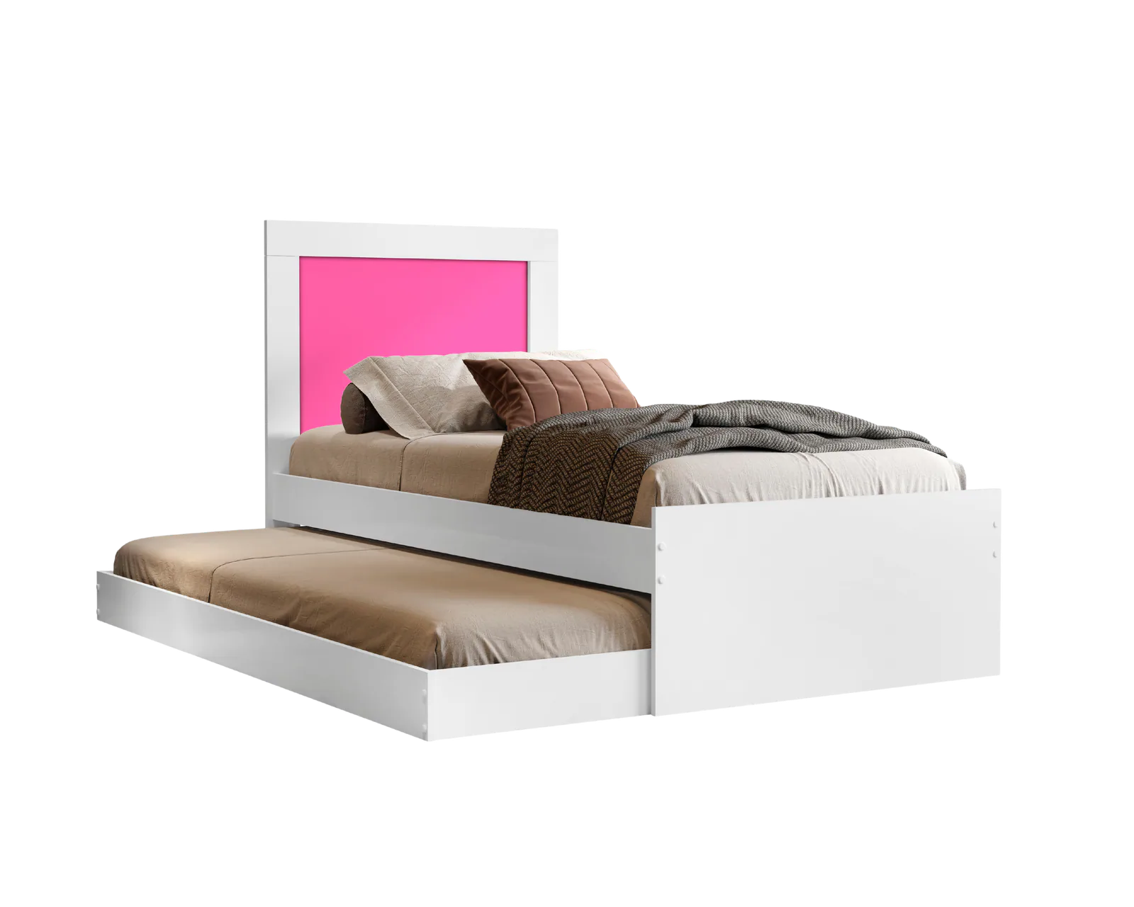 Bicama Solteiro Luara Branco/Rosa/Azul Flex – VJ MÓVEIS