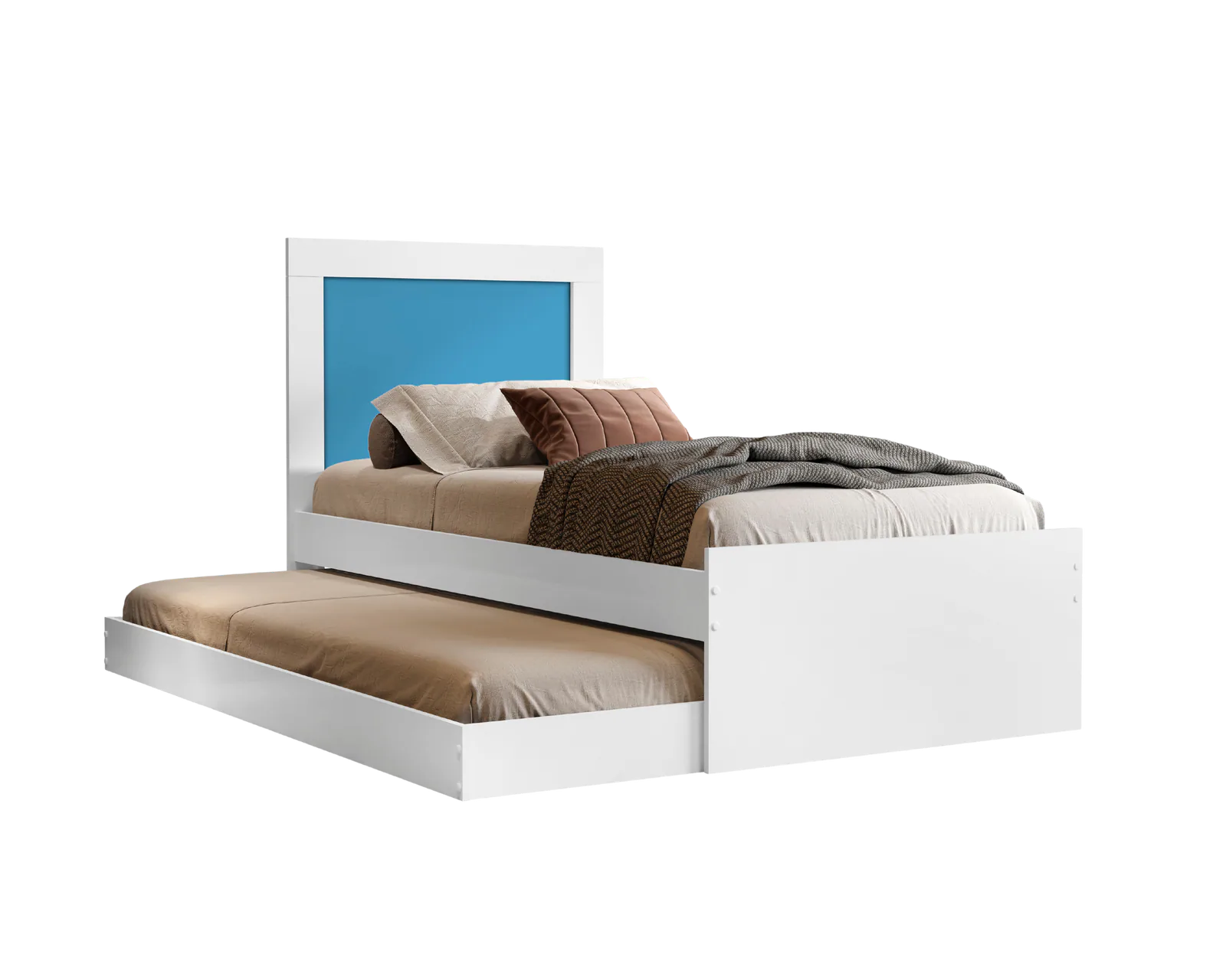 Bicama Solteiro Luara Branco/Rosa/Azul Flex – VJ MÓVEIS