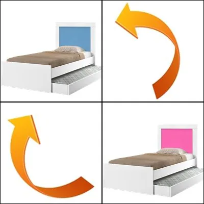 Bicama Solteiro Luara Branco/Rosa/Azul Flex – VJ MÓVEIS