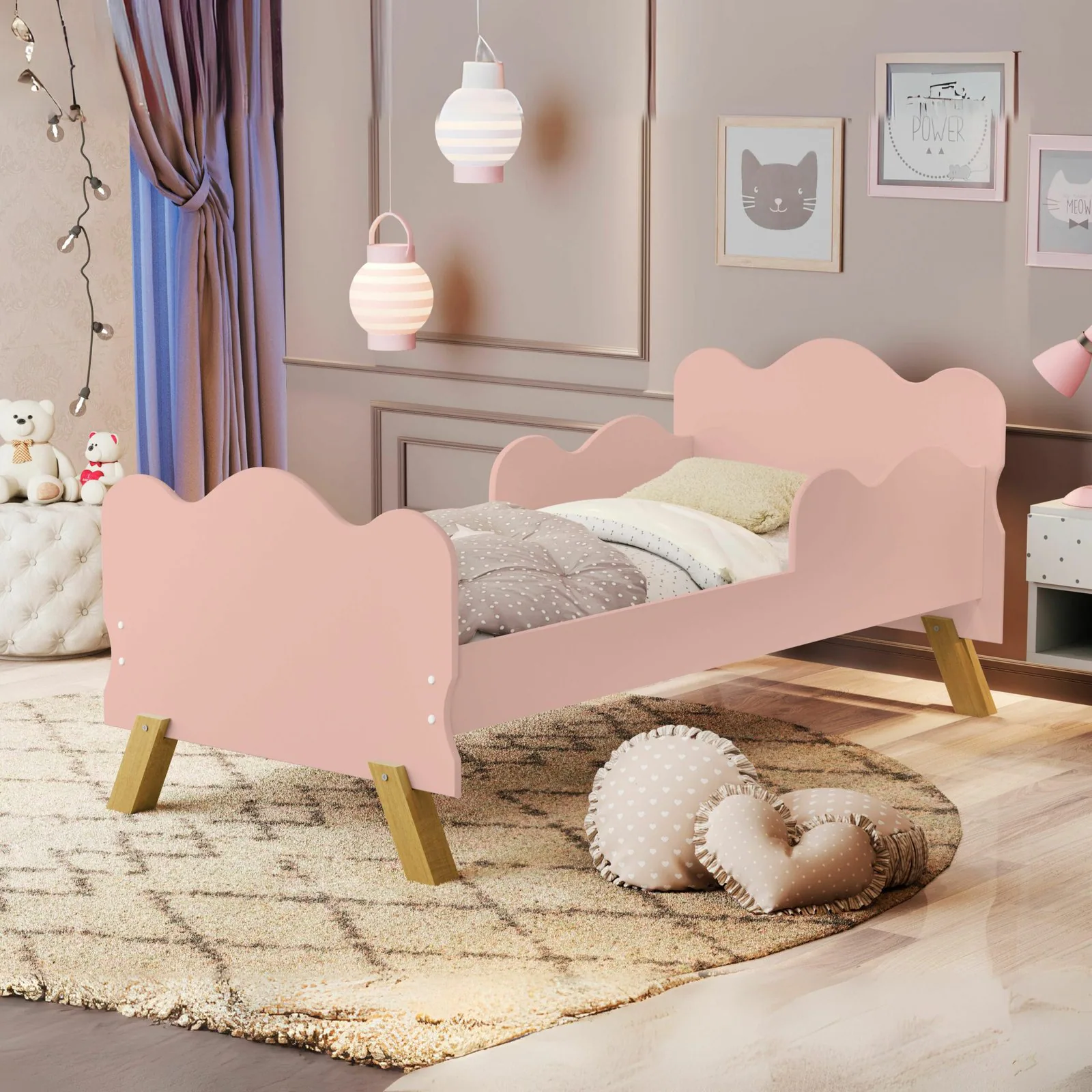 Mini Cama Juvenil Angel Rosé – VJ MÓVEIS