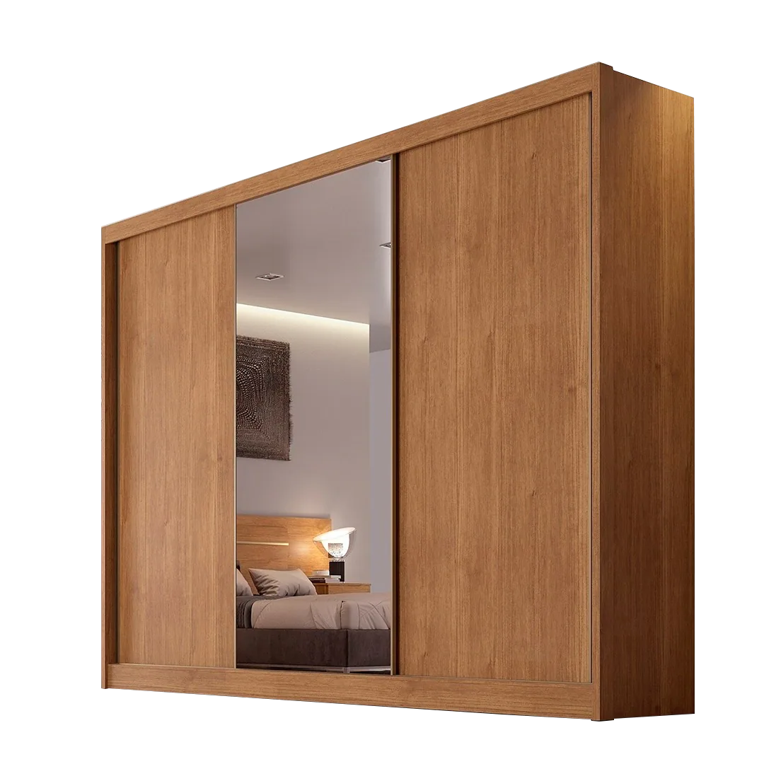 Guarda-Roupa Diamond Plus (1 porta espelhada) 2,412 m Cumarú/Fendi/Cumarú – NOVO HORIZONTE