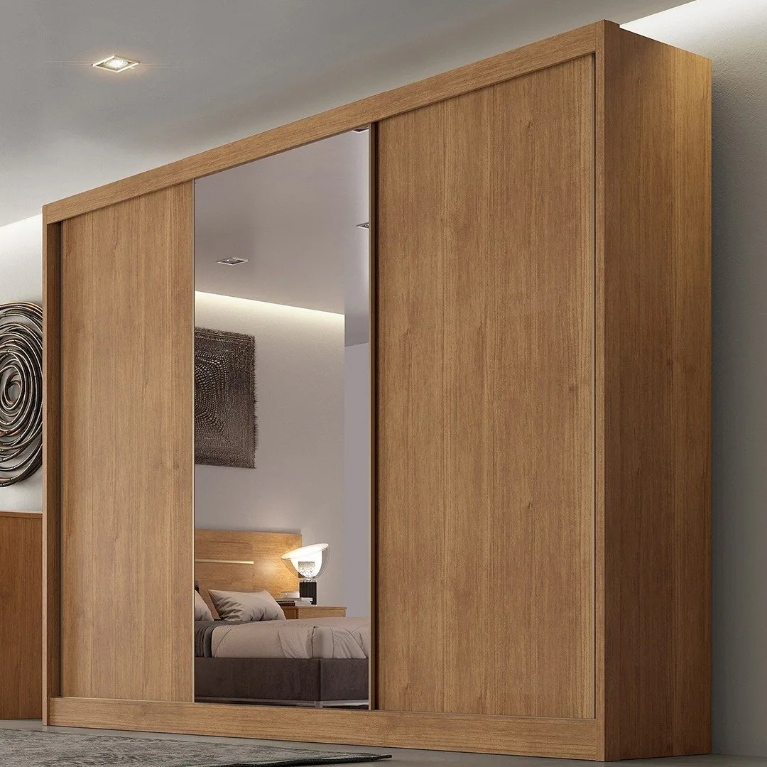 Guarda-Roupa Sollo Plus(1 porta espelhada) 2,736 m Cumarú/Fendi/Cumarú – NOVO HORIZONTE