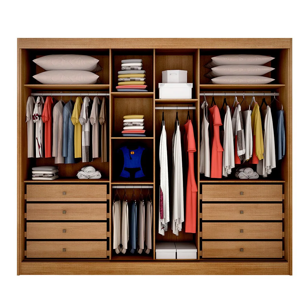 Guarda-Roupa Sollo Plus(1 porta espelhada) 2,736 m Cumarú/Fendi/Cumarú – NOVO HORIZONTE