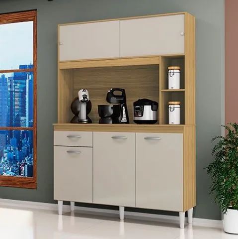 Kit Cozinha Duda 1,20 Damasco/Off White – POQUEMA