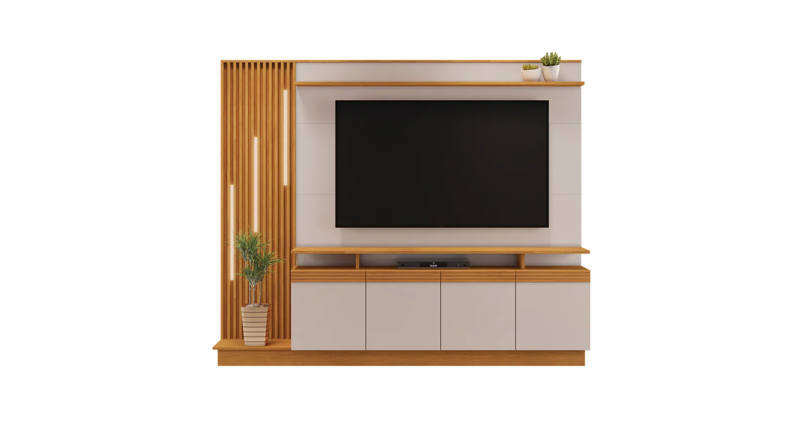 Home até 65″ Absoluto Cinamomo/Off White – JCM MOVELARIA