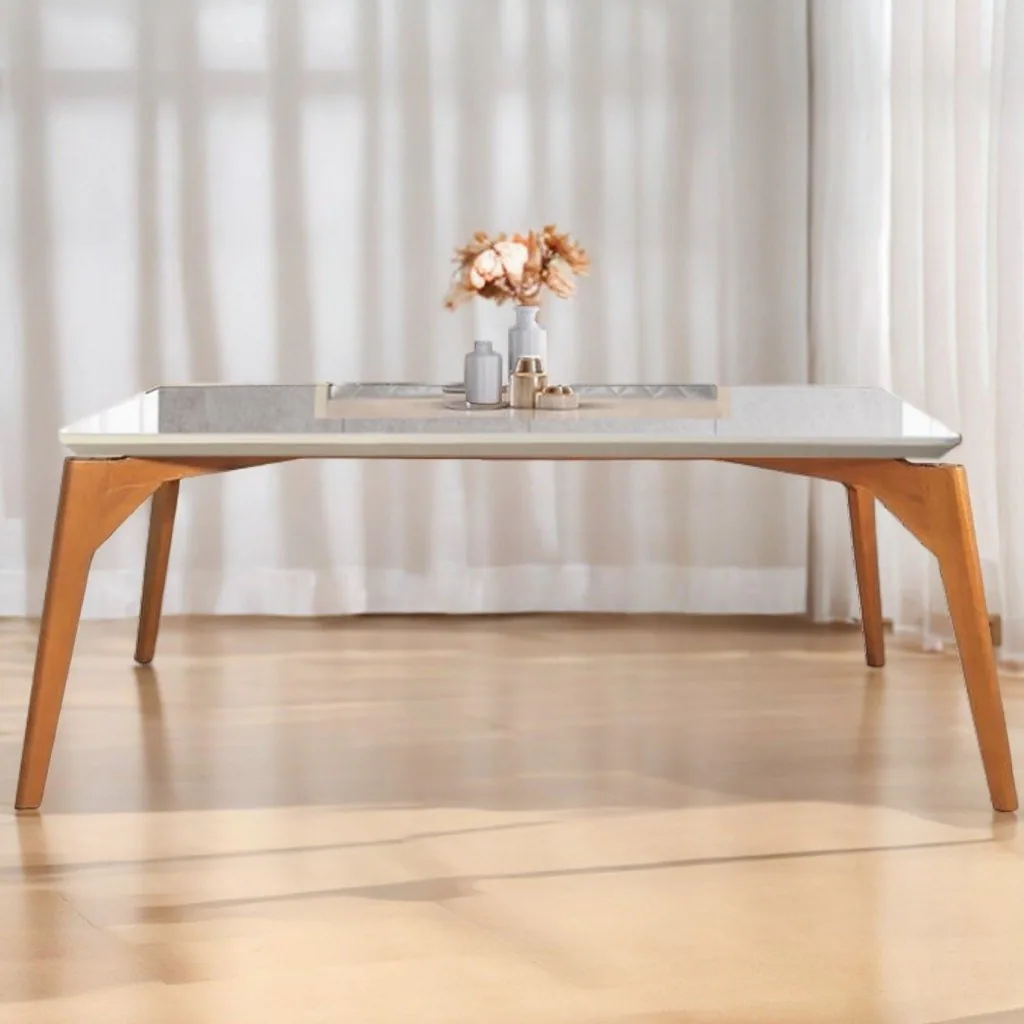 Mesa Tiradentes 120 Imbuia Natural/Vidro Off White – MARKA MÓVEIS