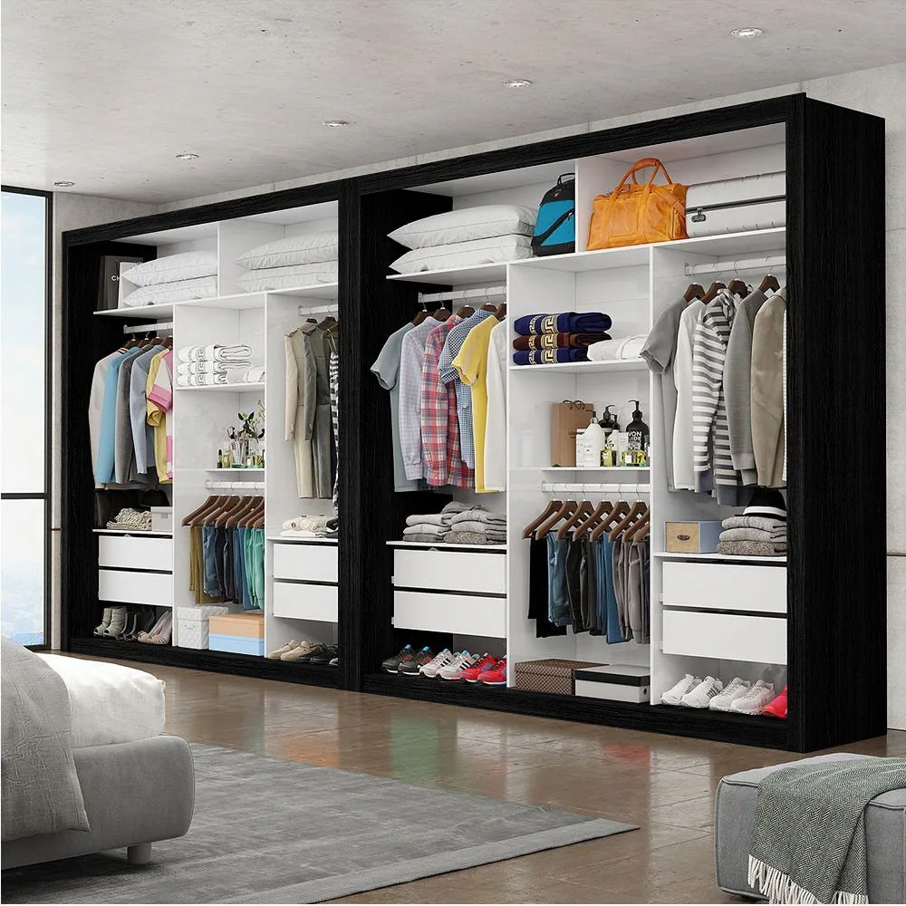 Closet Veneza/Clara/Berlim Plus Preto – CARIOCA MÓVEIS