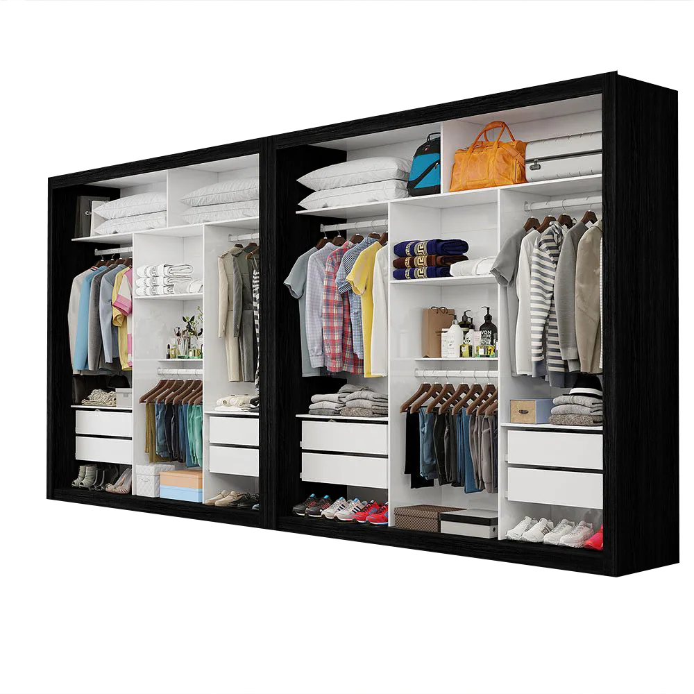Closet Veneza/Clara/Berlim Plus Preto – CARIOCA MÓVEIS