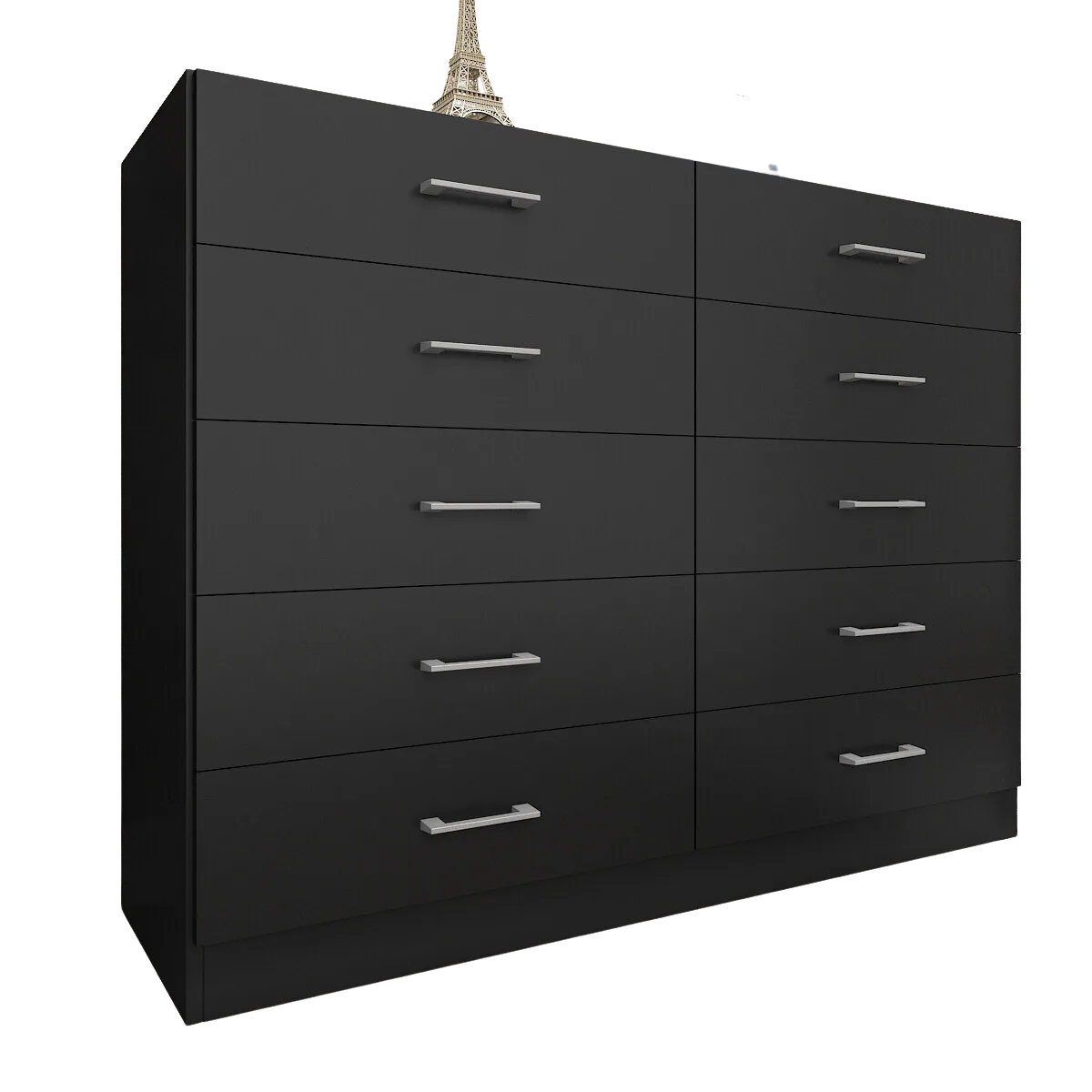 Cômoda 10 Gavetas Caribe Preto – FELLICCI